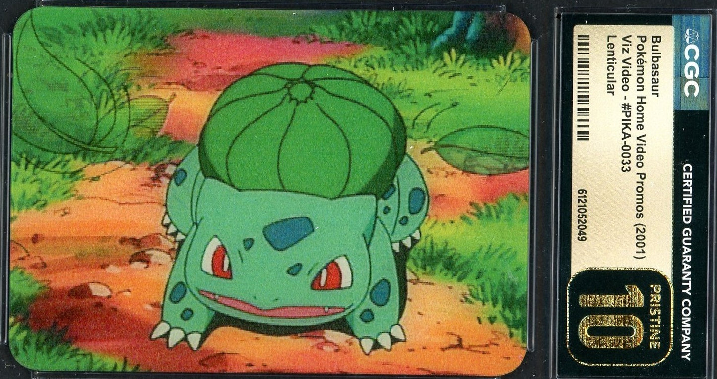 CGC 10 Bulbasaur Pristine Pioneer Lenticular Team Green 3D VIZ VHS Promo 2001