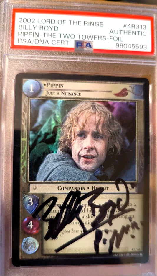 Billy Boyd 4R313 Pippin TTowers FOIL SIGNED PSA Autograph Lord of the Rings TCG