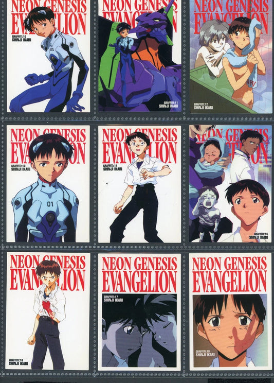1997 Carddass Masters Evangelion Shinji GR10-GR18 Part 1 BANDAI 9 Card Set