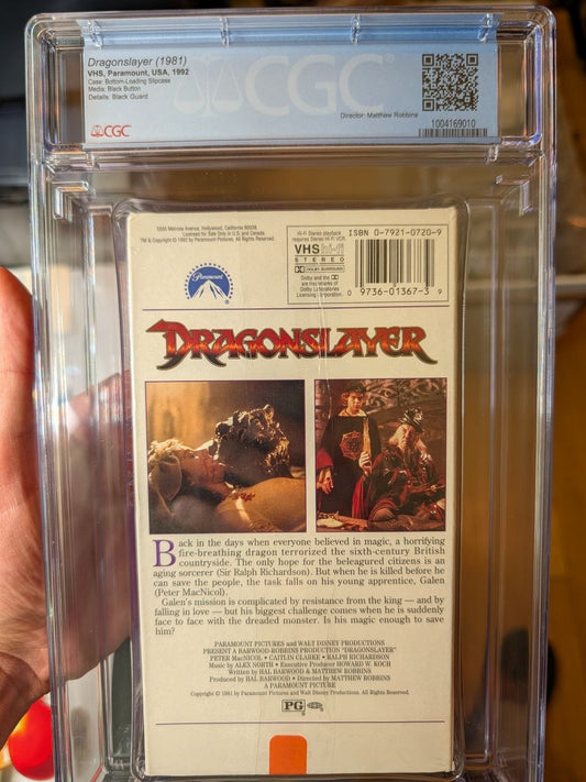 Sealed VHS 9.4 A+ 1992 DragonSlayer Paramount CGC Graded