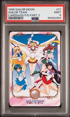 PSA 9 1996 Sailor Moon Carddass Pretty Soldiers Part 3 21 Sailor Team