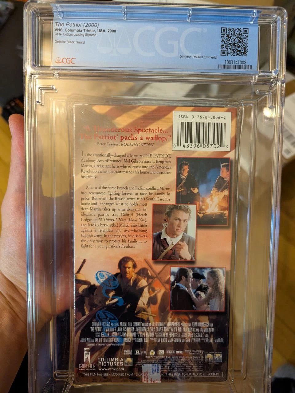 9.8 A+ The Patriot Tape Sealed Graded CGC Mel Gibson 2000 Columbia Epic