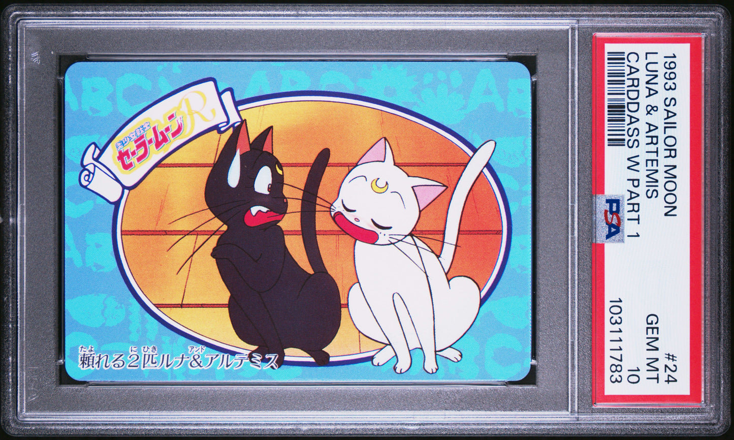 PSA 10 Artemis, Luna #24 Pop 2 Sailor Moon 1993 Carddass W Part 1 C83