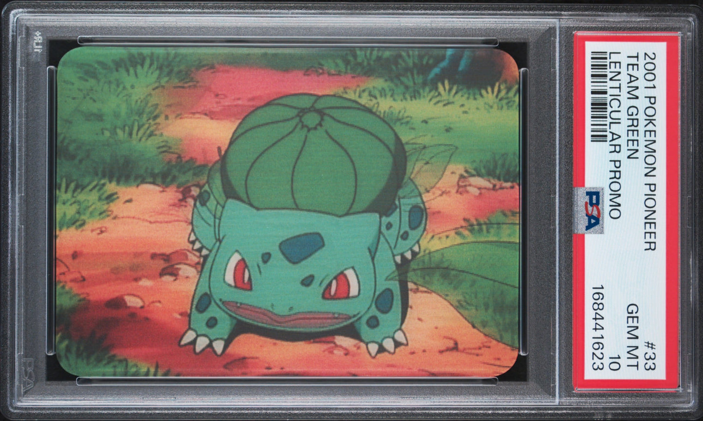 PSA 10 Bulbasaur Lenticular #33 Pokemon Pioneer 2001 VIZ VHS Team Green C23