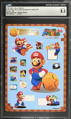 CGC 1996 Super Mario 64 Jumbo Carddass W