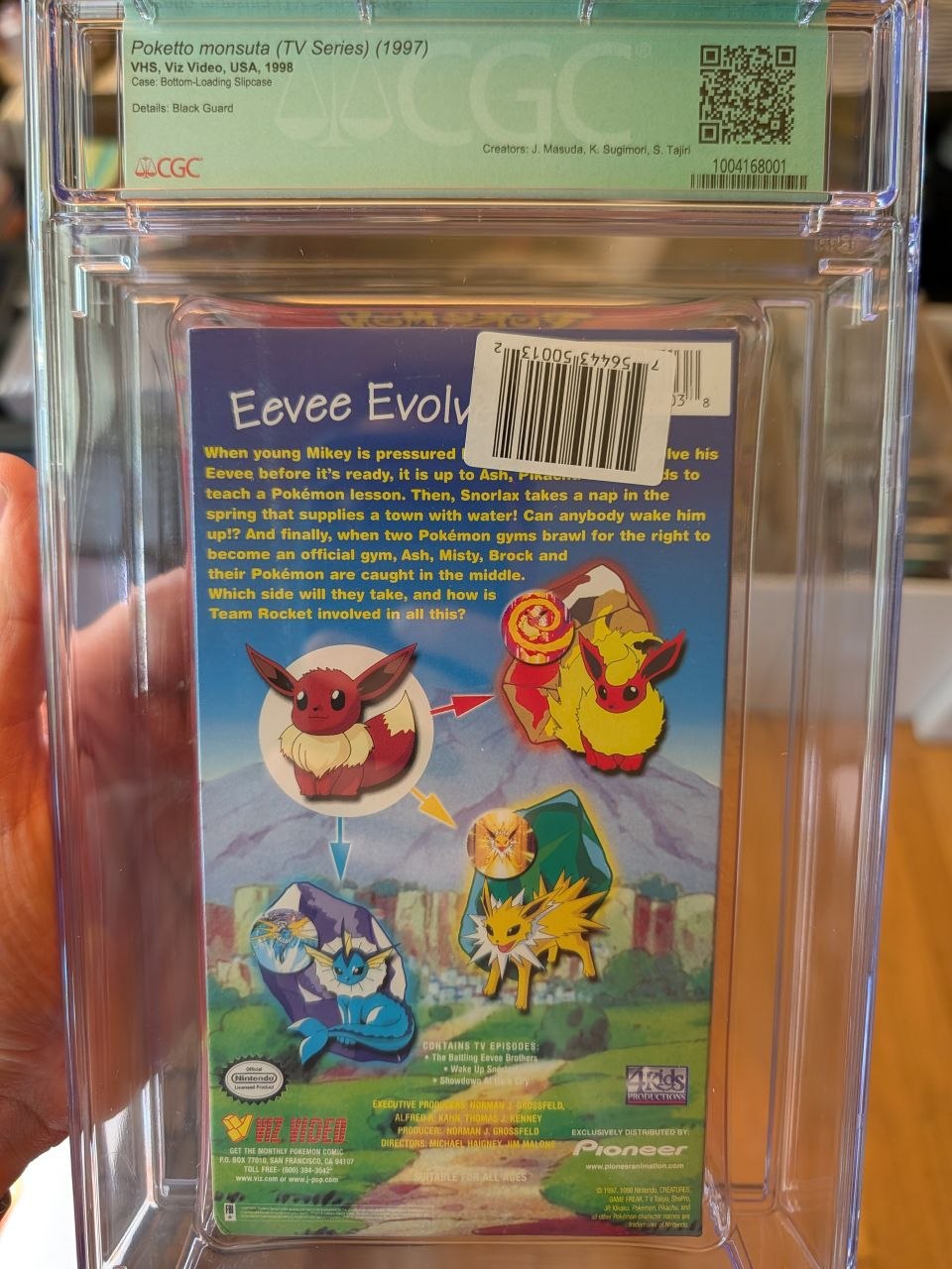 Sealed VHS 9.6 A+ Signed Auto Pokemon Pioneer Wake Up Snorlax CGC Graded