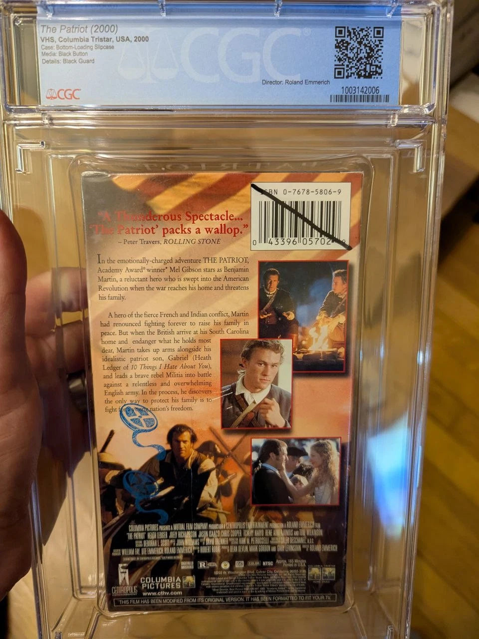 9.6 A+ The Patriot Autographed Mel Gibson & Isaacs VHS Sealed Graded CGC 2000