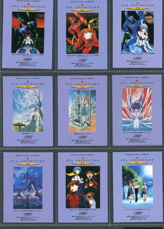 1996 Carddass Masters Evangelion Rei Ayanami PP10-PP18 Part 1 BANDAI 9 Card Set