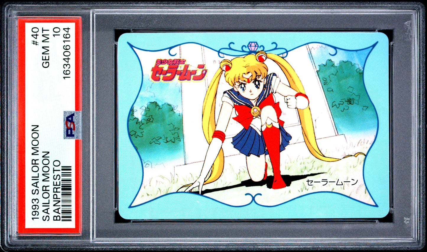 PSA 10 Moon #40 POP 1 Sailor Moon Carddass 1993 Banpresto P2 1st ed C64