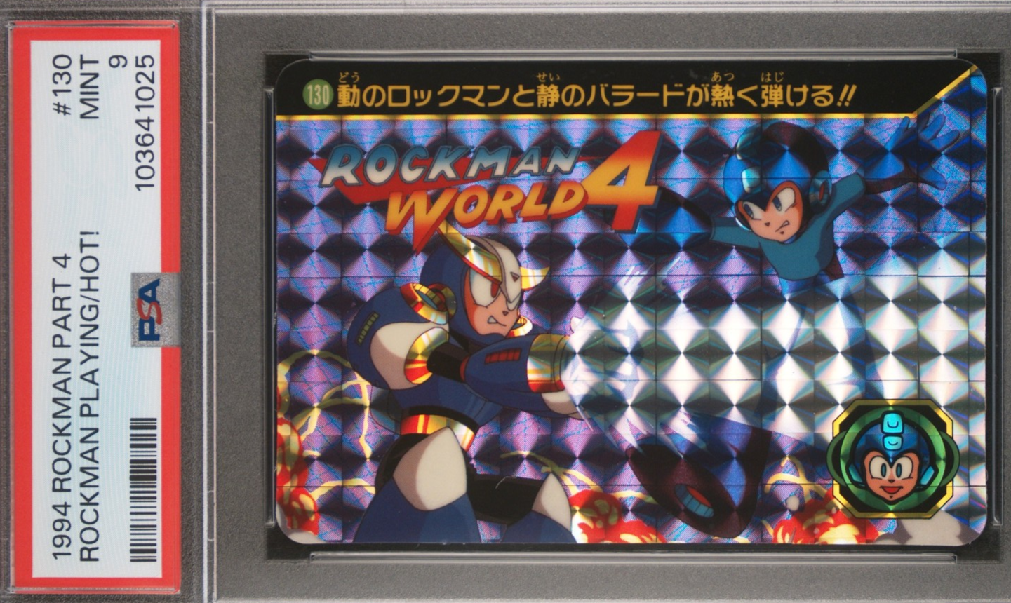 PSA 9 1994 Carddass Rocman Part 4 130 Megaman Capcom Pop 3