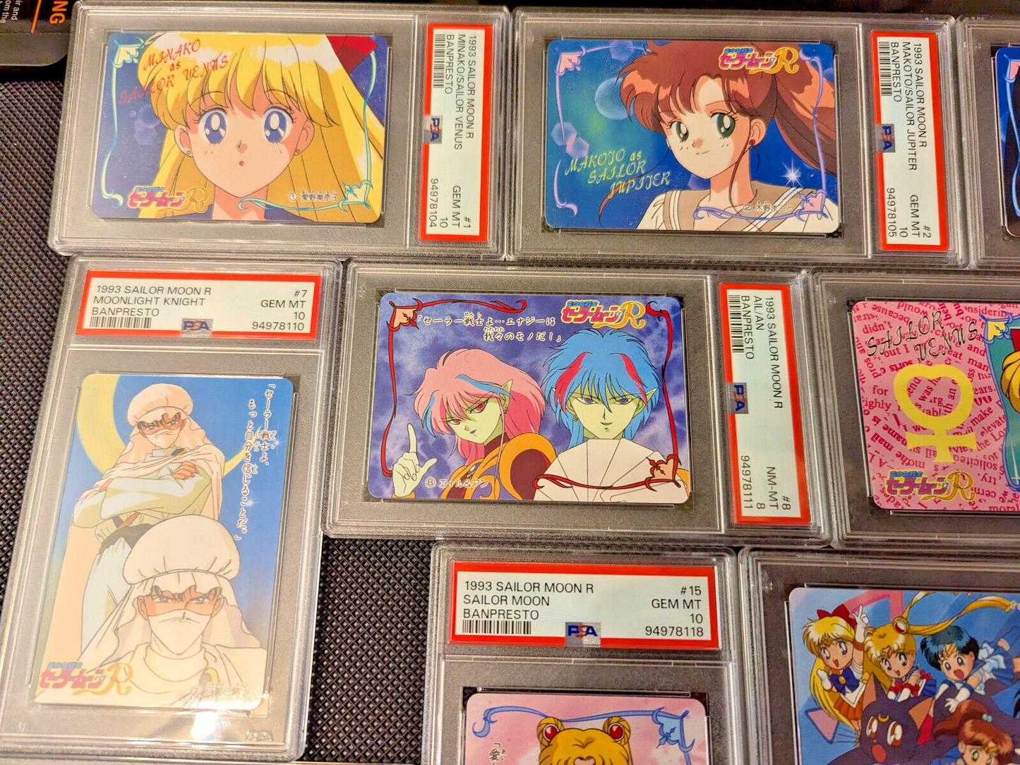 Complete Squential PSA 10-9 Sailor Moon R 1993 Banpresto Set READ DESCRIPTION!