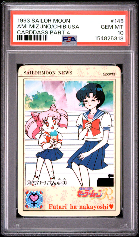 PSA 10 Mercury, Chibi #145 POP 1 Sailor Moon Carddass 1993 Graffiti Part 4 C18