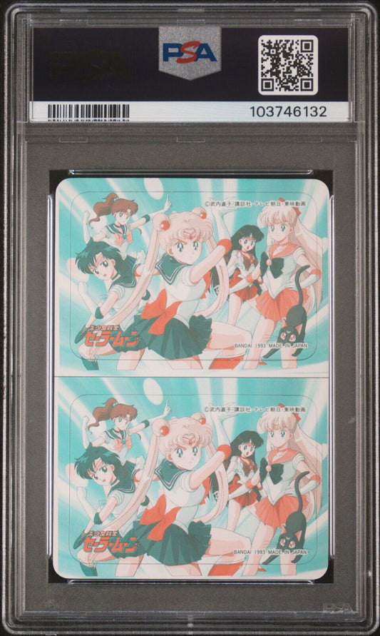PSA Sailor Moon 1993 Venus Carddass Half Sticker EX-7 13 Double Foil Glitter