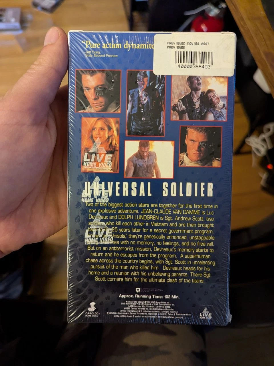 Universal Soldier Dolph Lundgren SEALED VHS Tape Signed Autographed Mint Condit