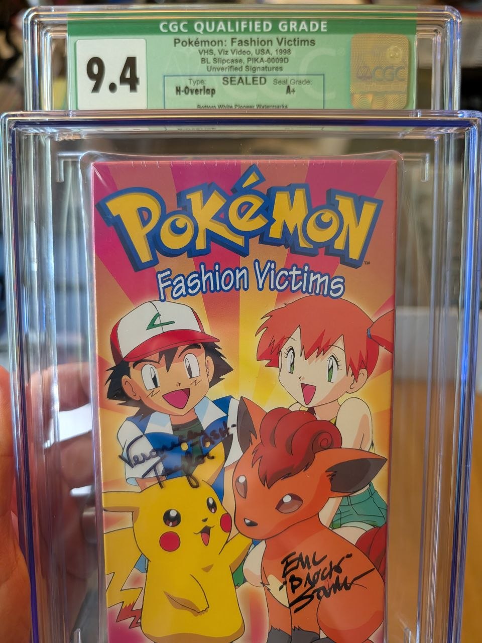Sealed VHS 9.4 A+ Signed Auto Pokemon Pioneer Fashion Victims CGC Graded