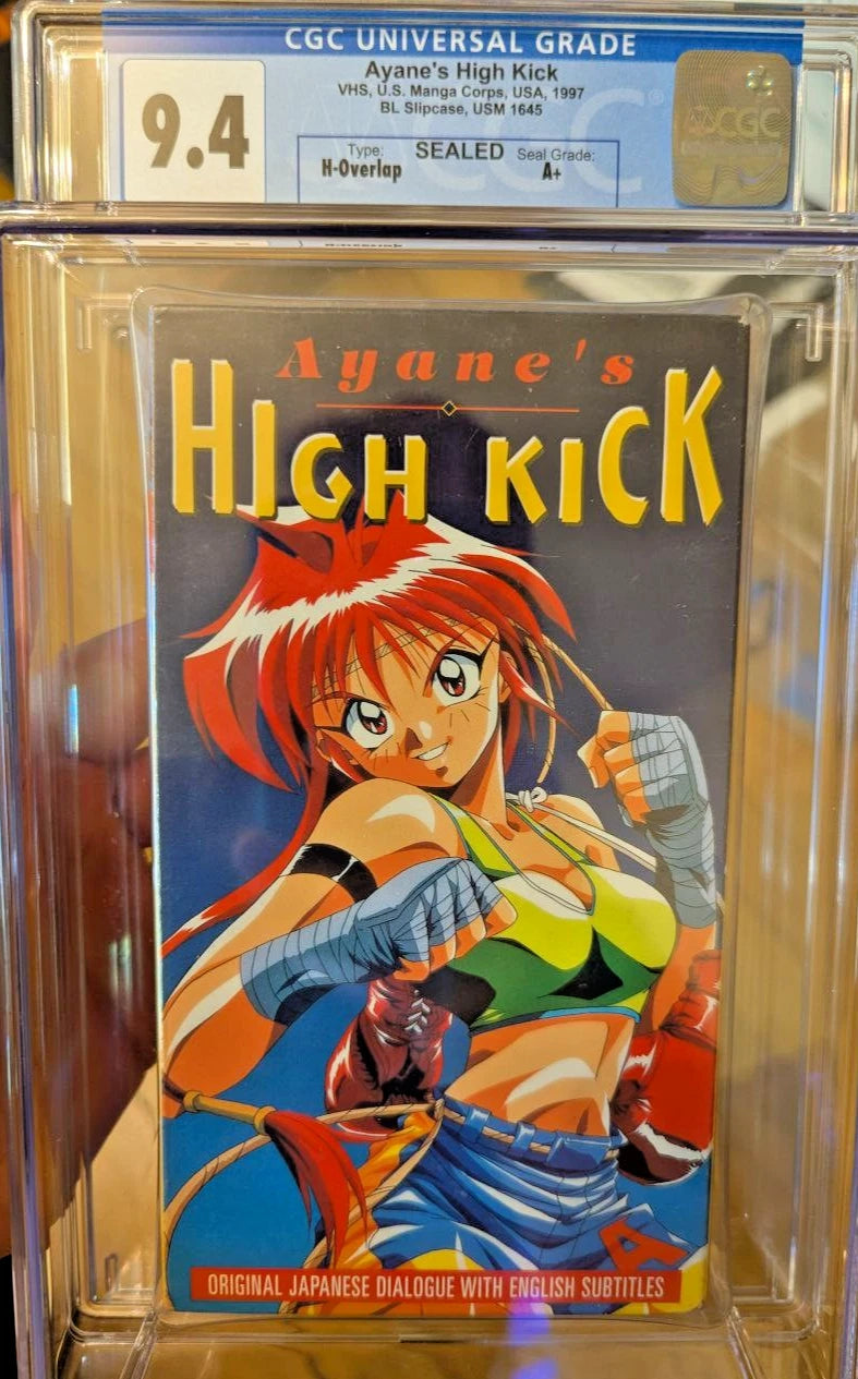 9.4 A+ High Kick Anime VHS Tape Sealed Graded CGC 1997 Ayane's