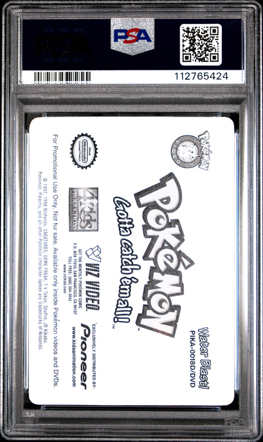 PSA 10 Pop 15 WATER BLAST! #18 Pokémon TCG VHS Promo Pioneer Lenticular C24