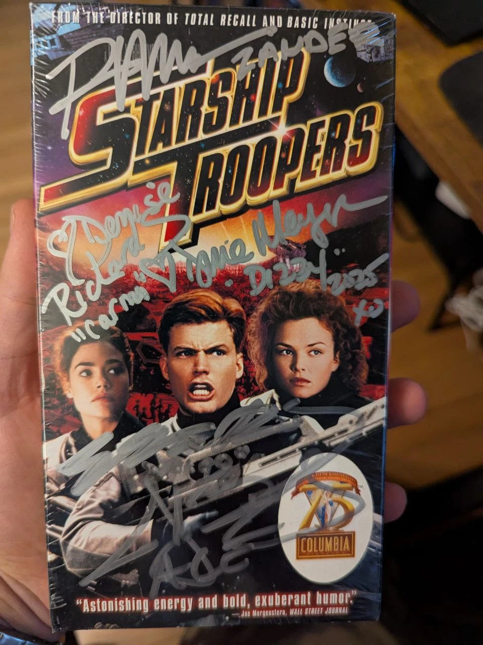 Starship Troopers Denise Richads & Cast SEALED VHS Tape Signed Autographed Mint