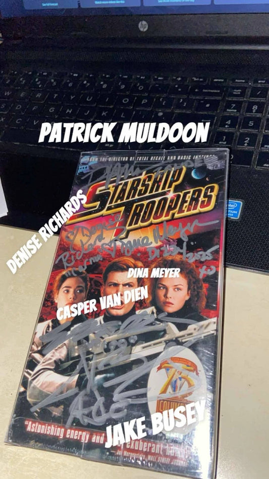 Starship Troopers Denise Richads & Cast SEALED VHS Tape Signed Autographed Mint