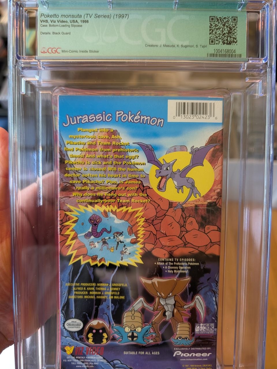 Sealed VHS 9.4 A+ Signed Auto Pokemon Pioneer Charizard! Pikachu CGC Graded