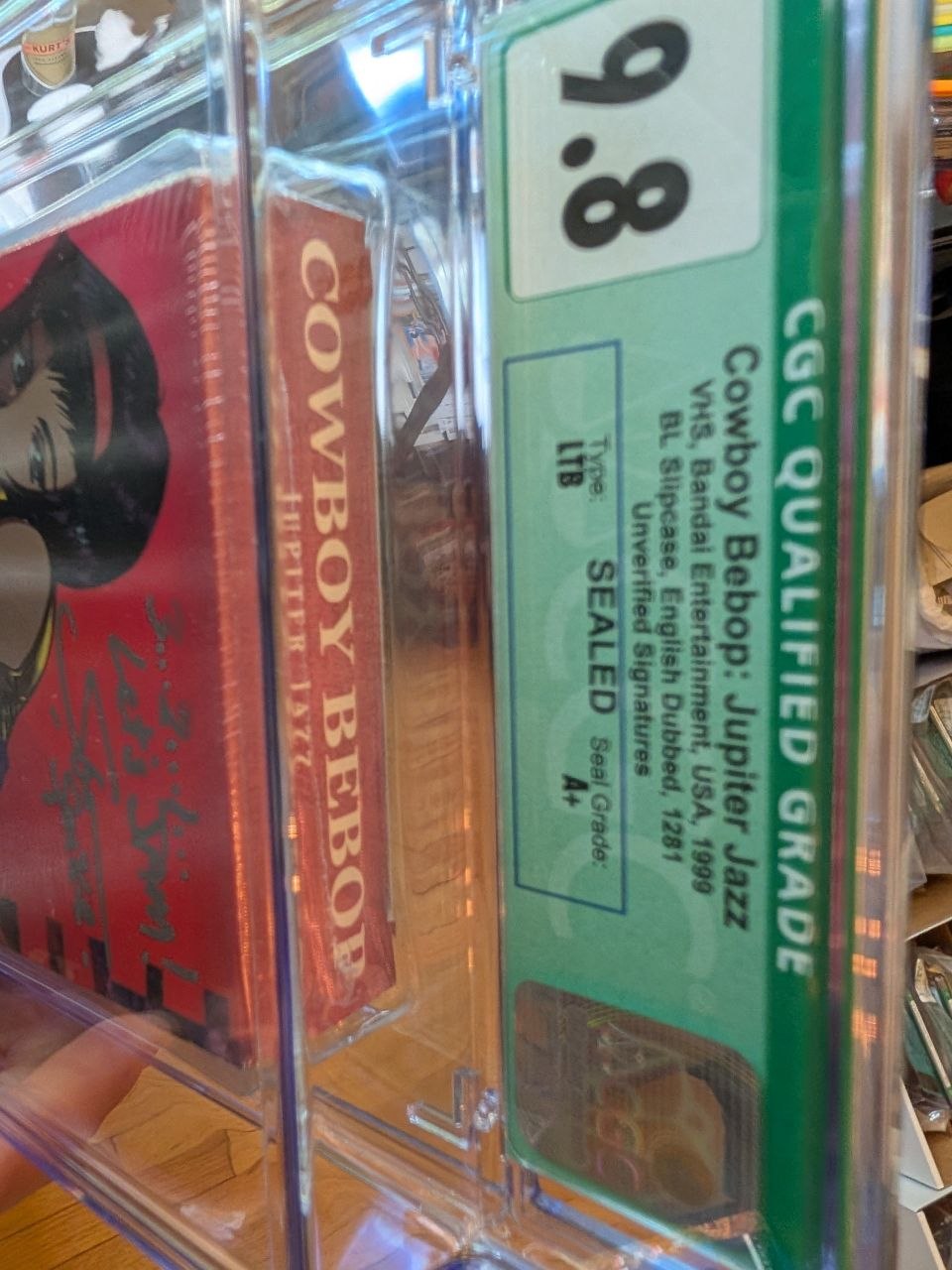 Sealed VHS 9.8 A+ Cowboy Bebop Signed Auto Anime Bandai Jupiter Jazz CGC Graded