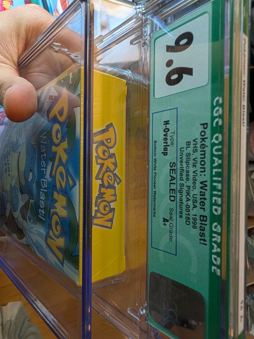 Sealed VHS 9.6 A+ Signed Auto Pokemon Pioneer Water Blast Pikachu CGC Graded