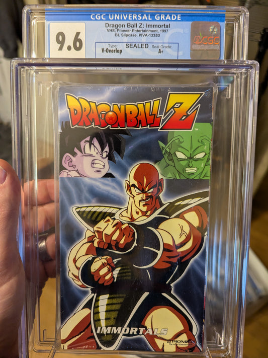 9.6 A+ Dragon Ball Z Immortal VHS Sealed Tape Graded CGC 1998 Piccolo Nappa