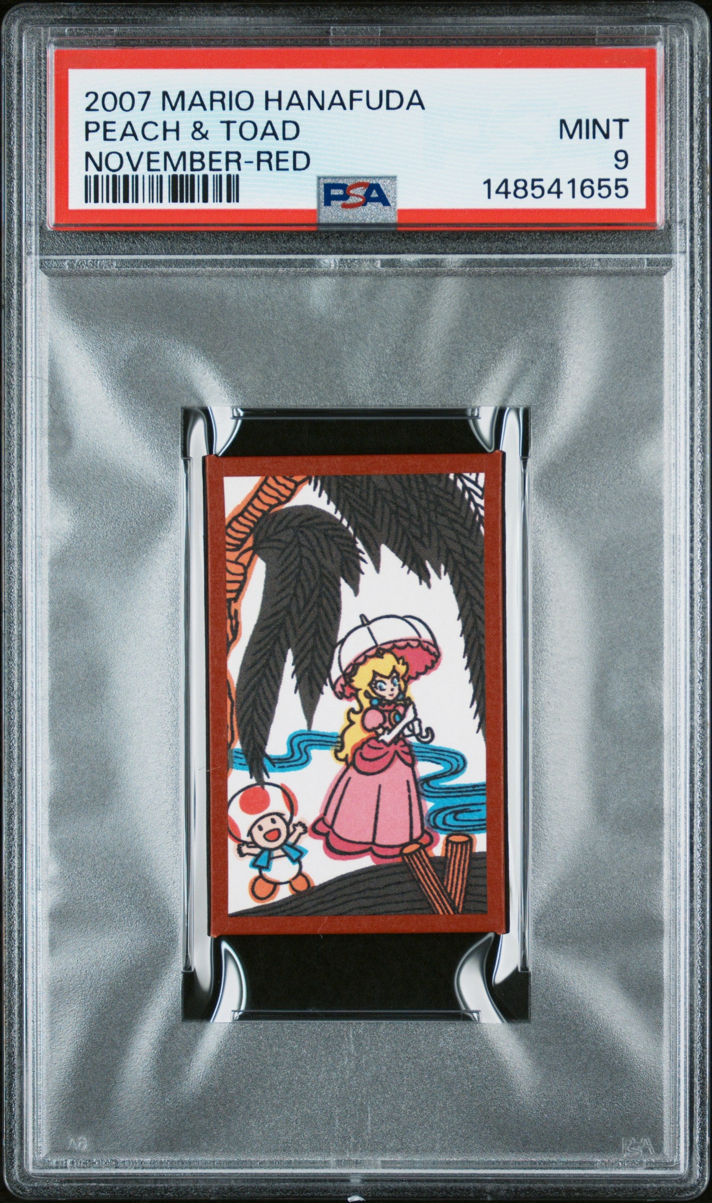 PSA 9 Peach, Toad # POP 1 Mario Hanafuda 2007 C55