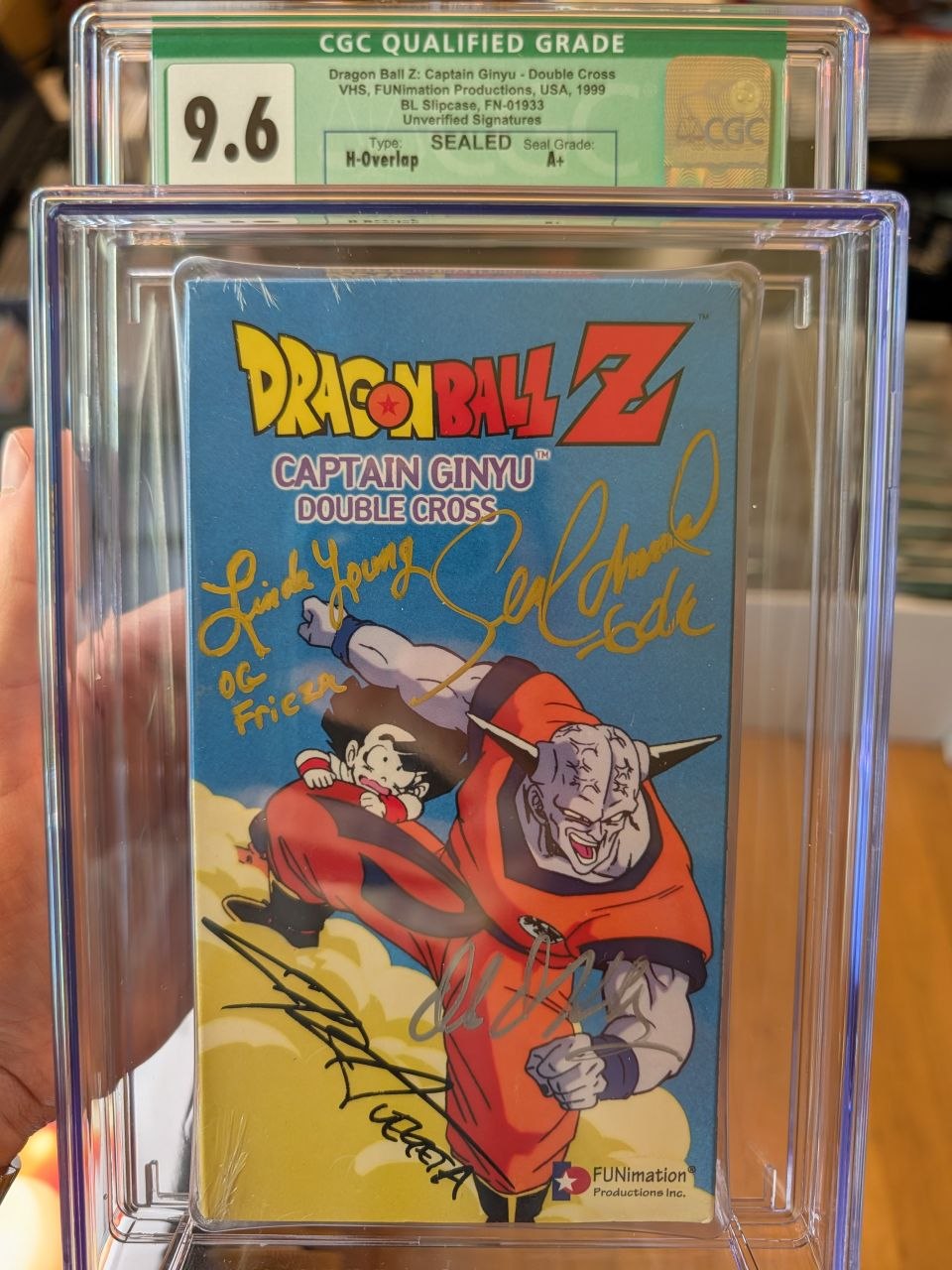 Sealed VHS 9.6 A+ Signed Auto Dragon Ball FUNimation Captain Ginyu CGC Graded