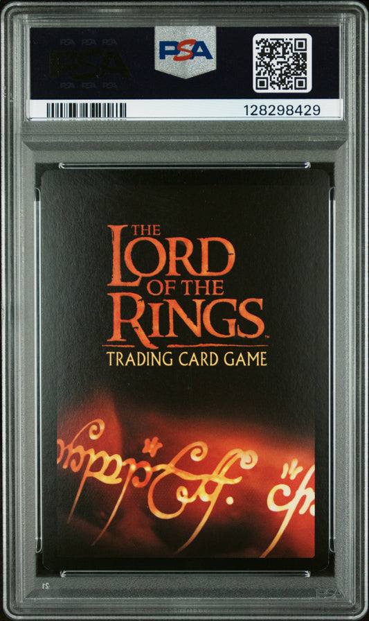 PSA 9 Elijah Wood #2R86 LOTR TCG Autographed Signed Decipher Foil C29