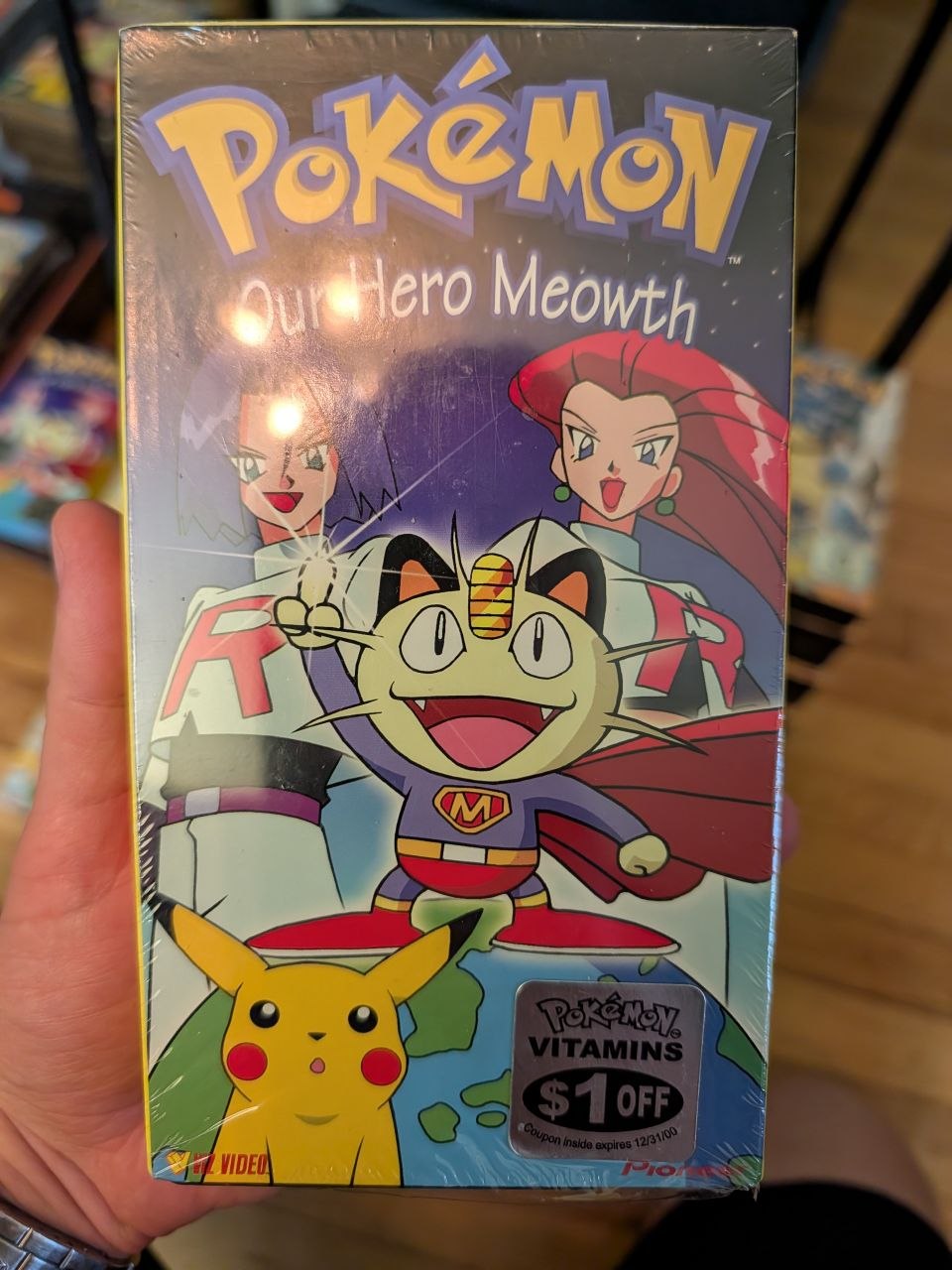 VHS Pokemon Pioneer Our Hero Meowth Used - Very Good