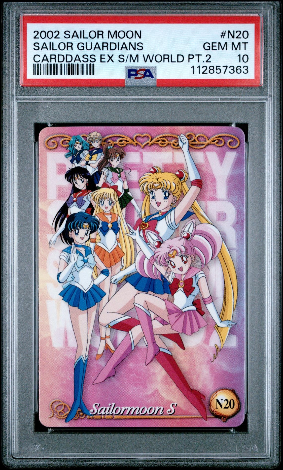PSA 10 Pop 1 Guardians #N20 EX Sailor Moon World Part 2 Carddass C63