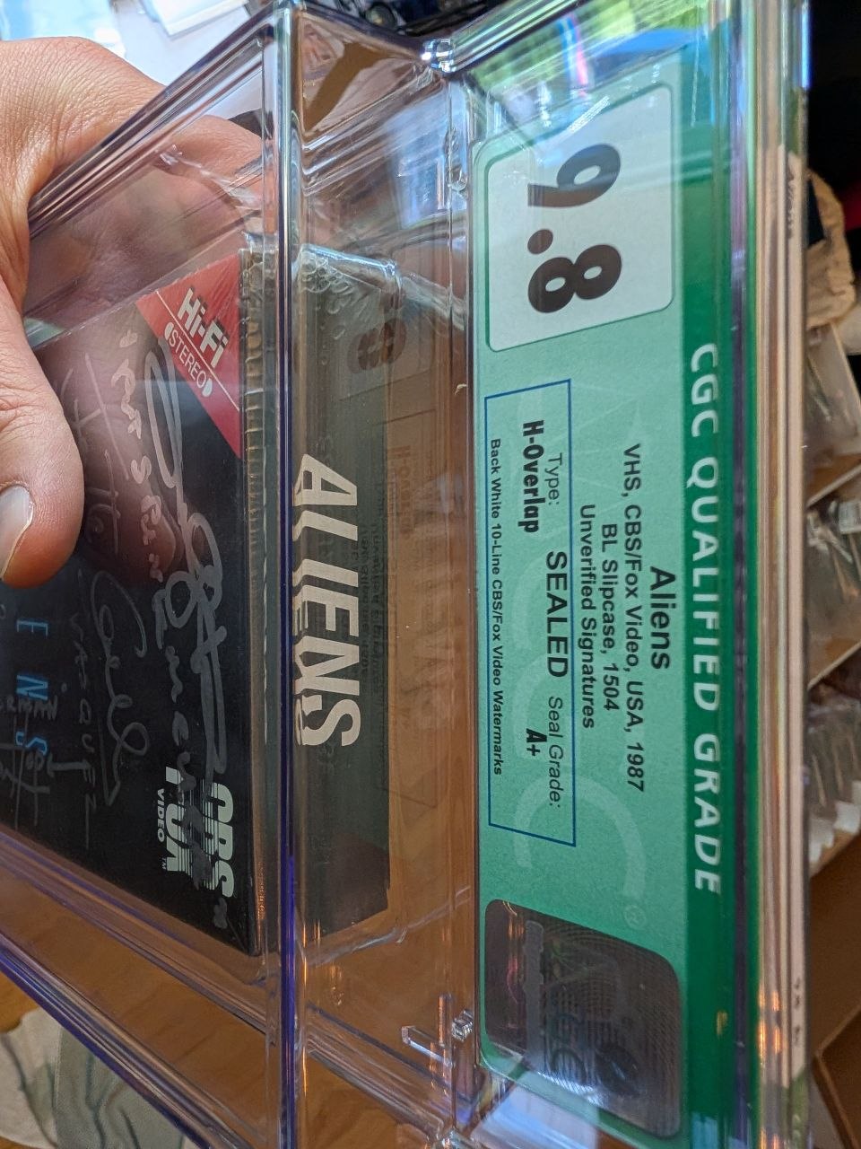 Sealed VHS 9.8 A+ Signed Auto Aliens Sigourney Weaver FOX CGC Graded