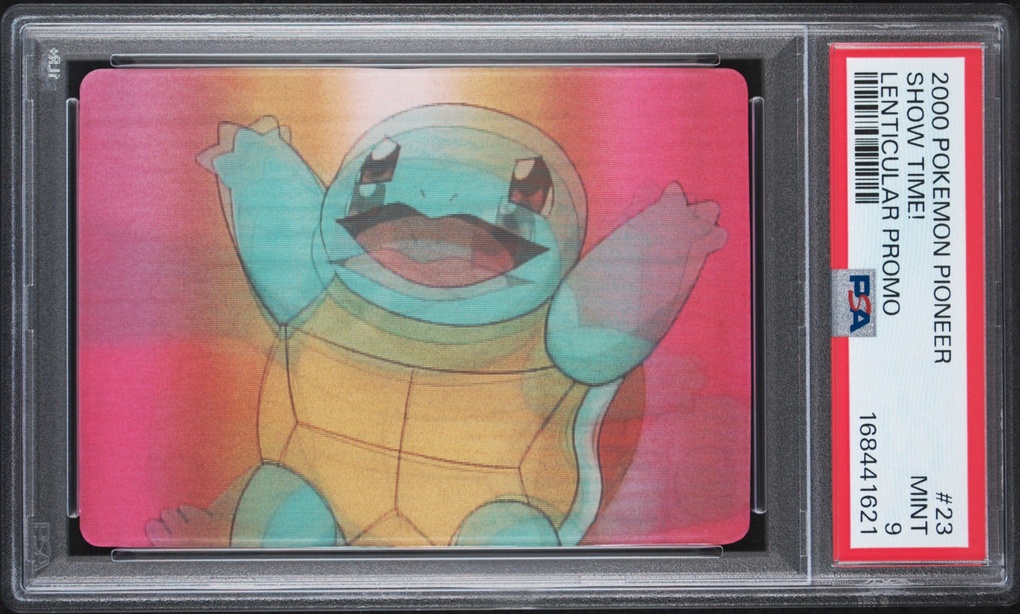 PSA 9 Squirtle Lenticular #23 Pokemon Pioneer 2000 VIZ VHS Showtime! C21
