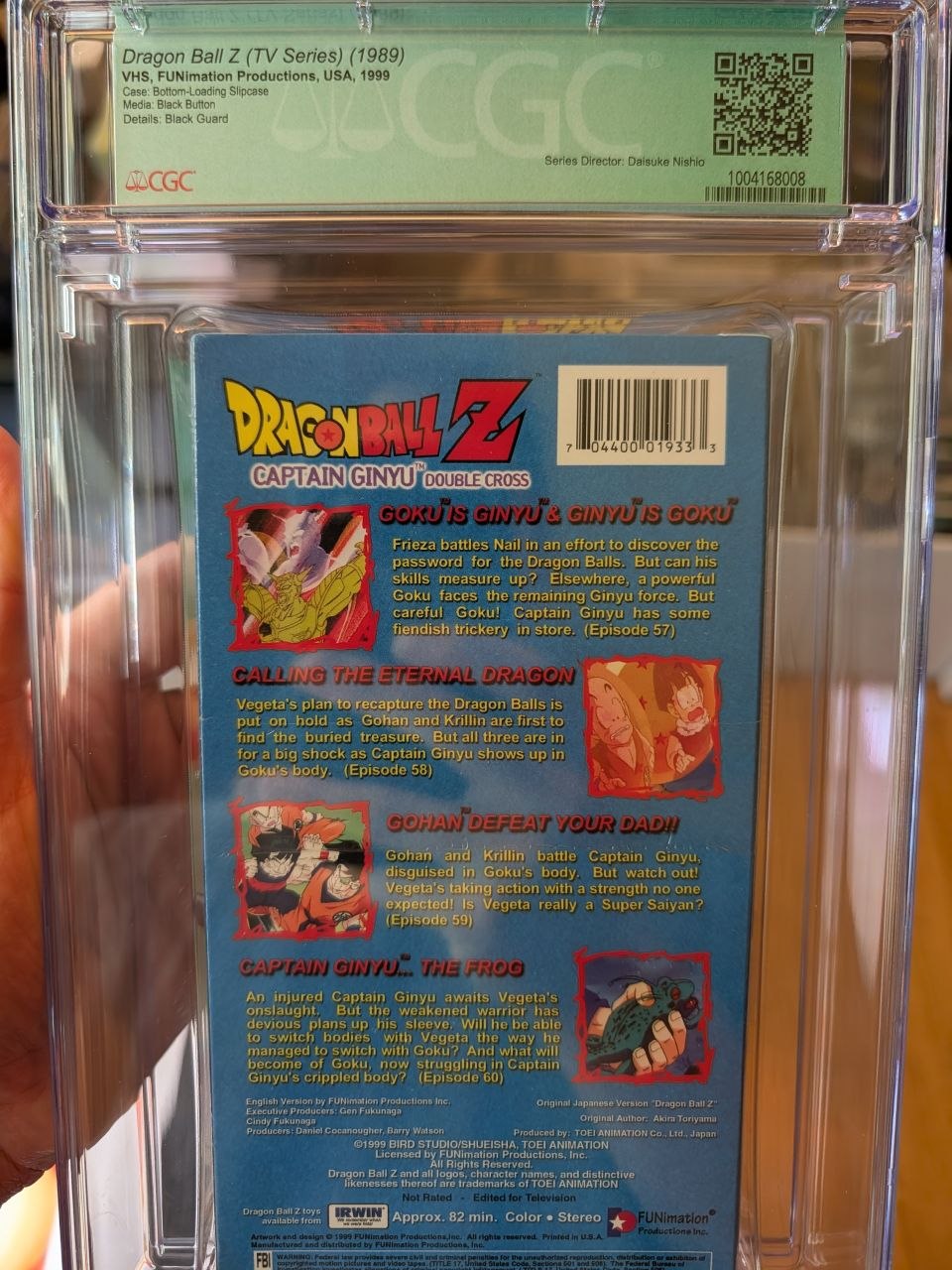 Sealed VHS 9.6 A+ Signed Auto Dragon Ball FUNimation Captain Ginyu CGC Graded