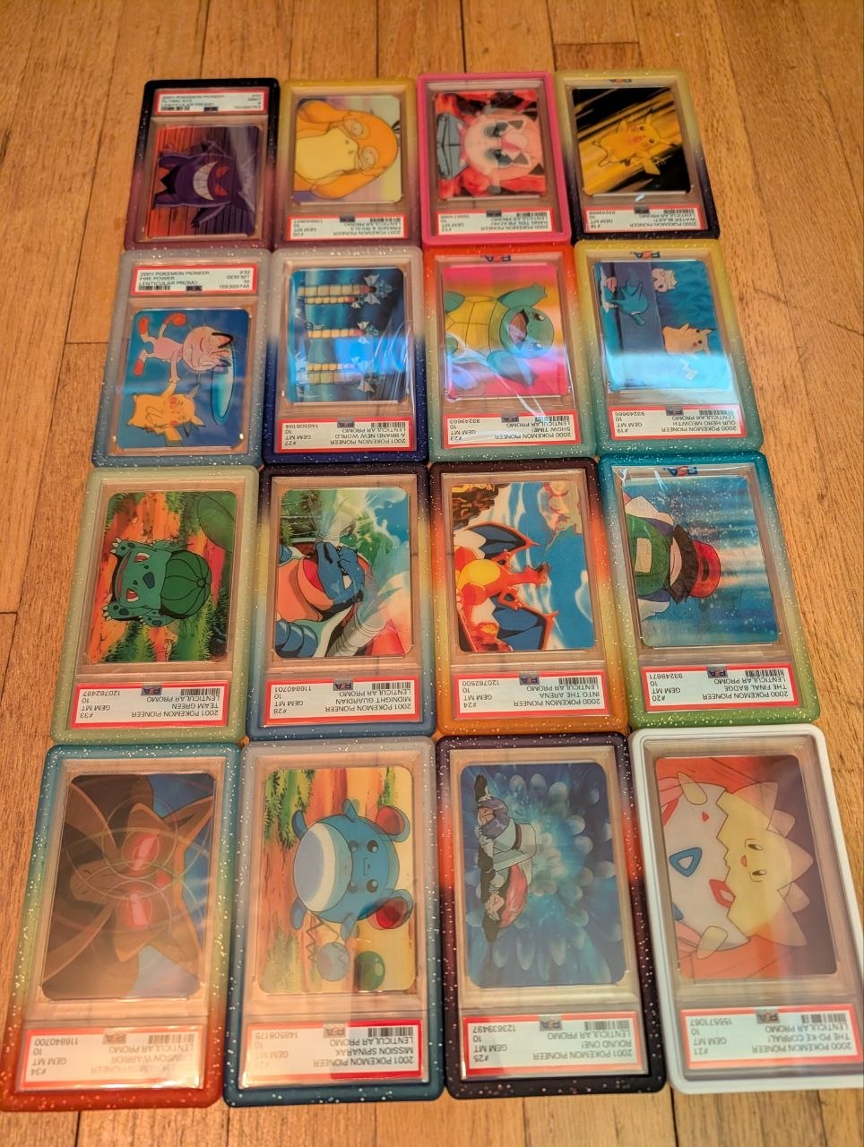 Pokemon Pioneer VIZ VHS Lenticular Promo Complete Set PSA 10 Pikachu Charizard