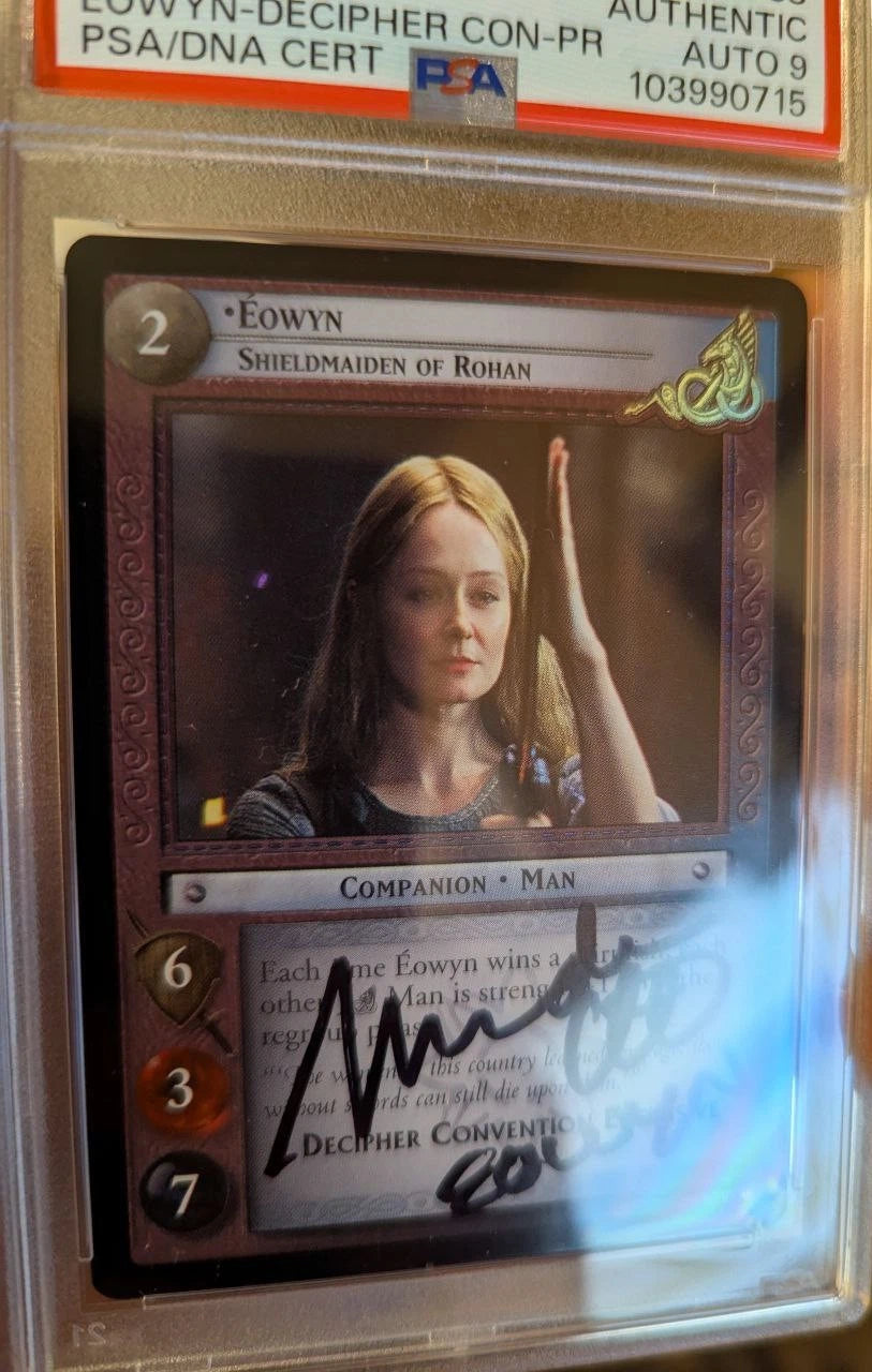 Miranda Otto Eowyn 0P88 Promo FOIL SIGNED PSA Autograph Lord of the Rings TCG