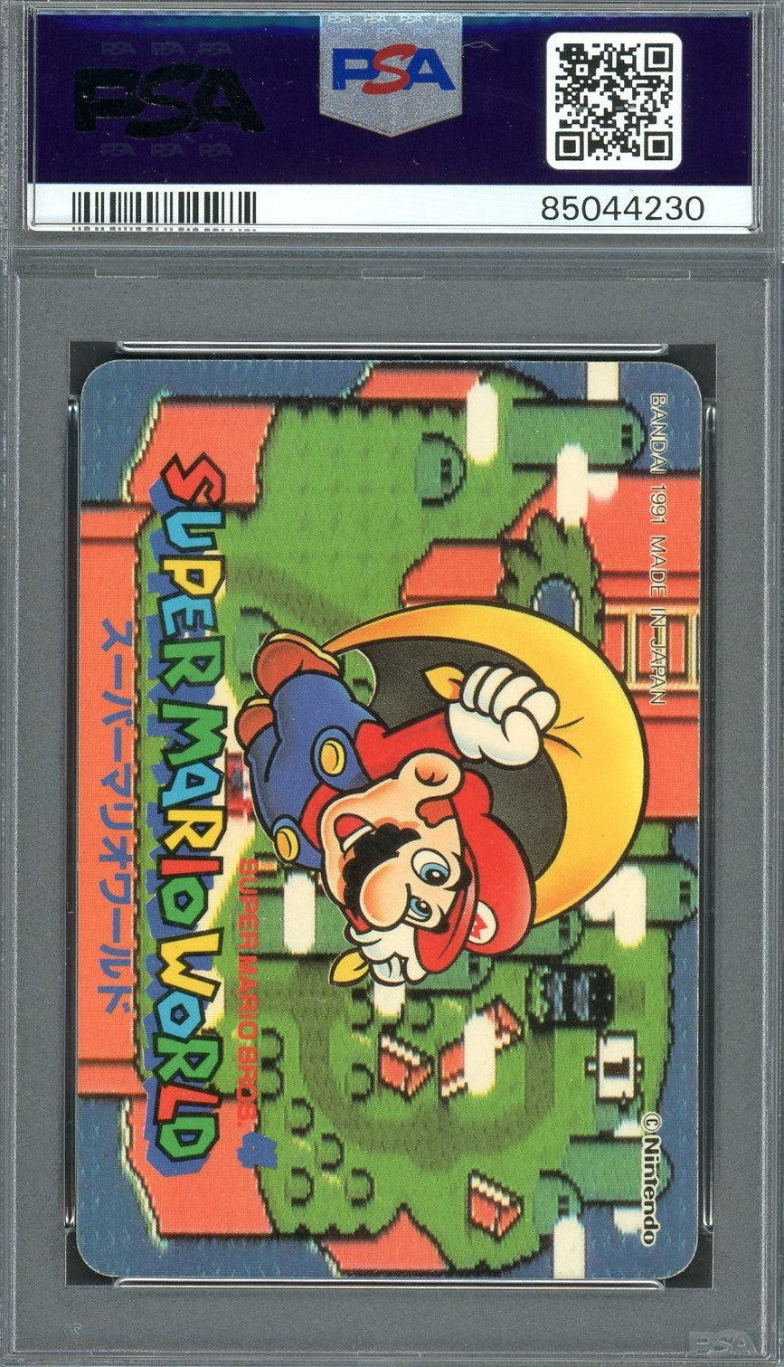 PSA 10 Pop 1 Bowser #5 1991 Super Mario World Carddass Prism Holo Refractor