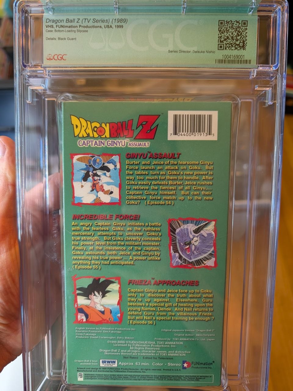 Sealed VHS 9.6 A+ Signed Auto Dragon Ball FUNimation Captain Ginyu: Assault CGC Graded