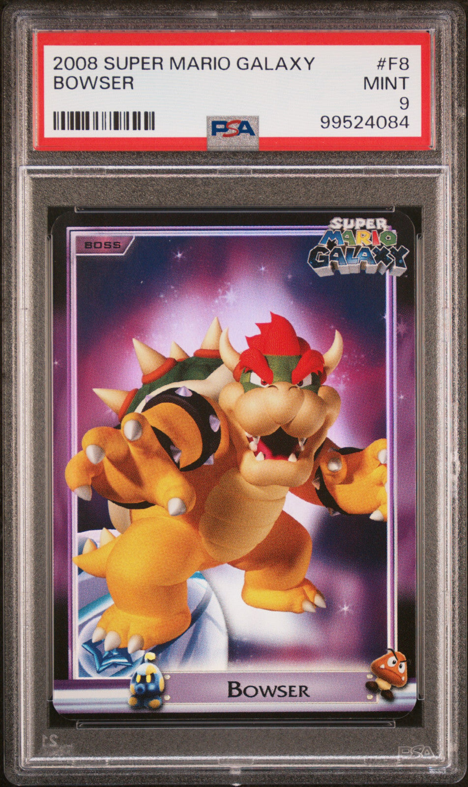 PSA 9 Pop 1 None Higher 2008 Bowser F8 Super Mario Galaxy Reverse Holo