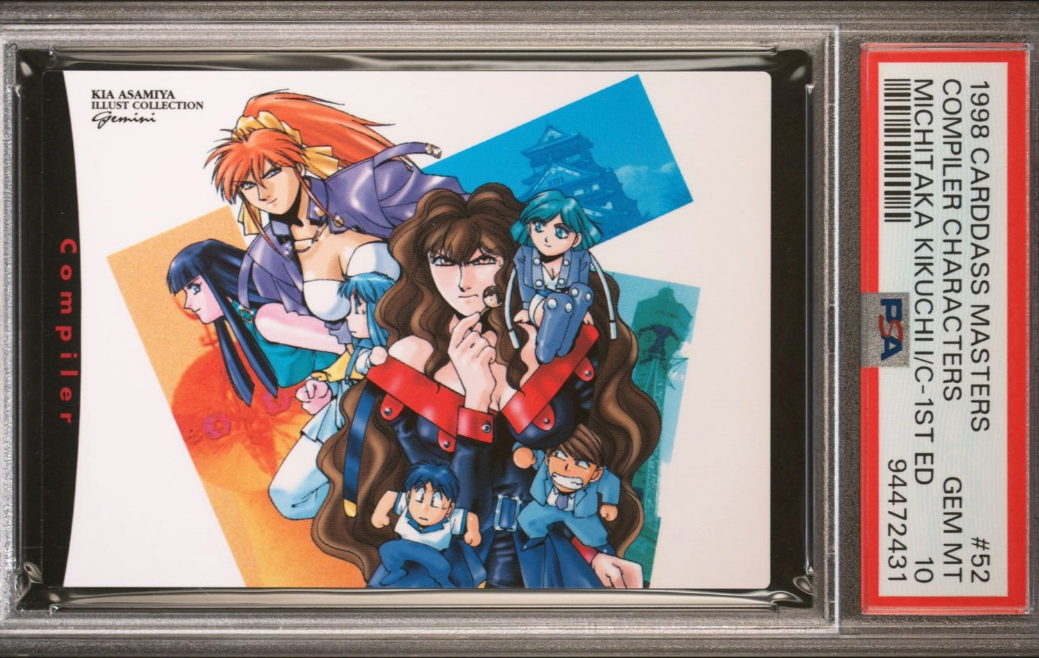PSA 10 1998 Carddass Masters Kikuchi X Kia Asamiya 52 Compiler Characters