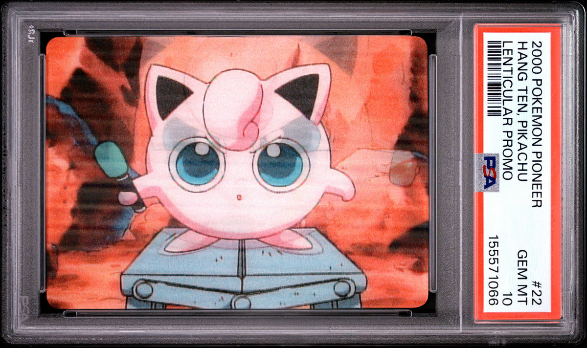 PSA 10 Jigglypuff Lenticular #22 Pokemon Pioneer 2000 VIZ VHS Hang Ten Pikachu! C66