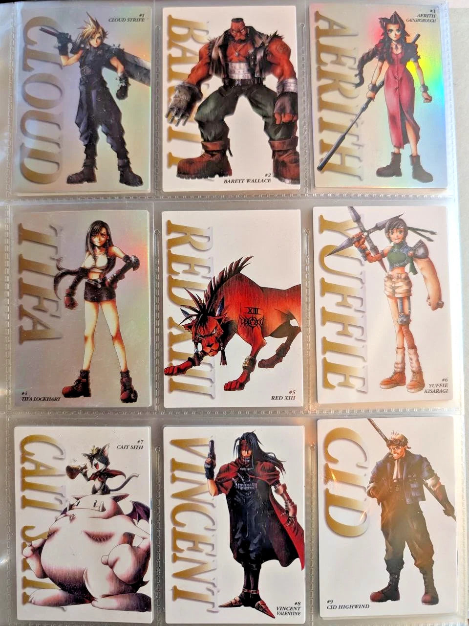 Final Fantasy VII 7 Carddass Masters 140 1st Edition Complete Binder Bonus Good