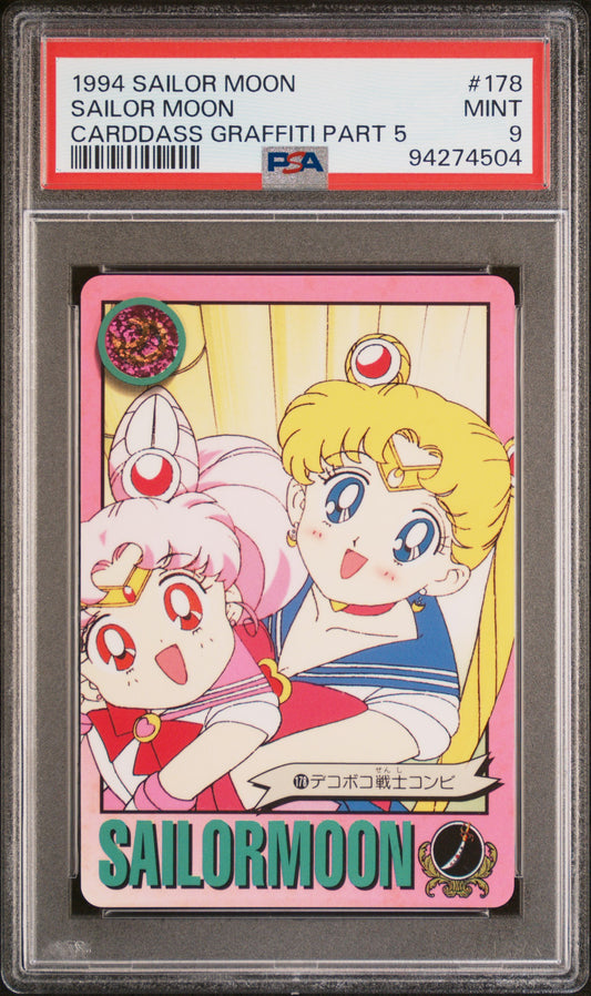 PSA 9 Moon #178 Sailor Moon 1994 Carddass Graffiti Part 5 C04