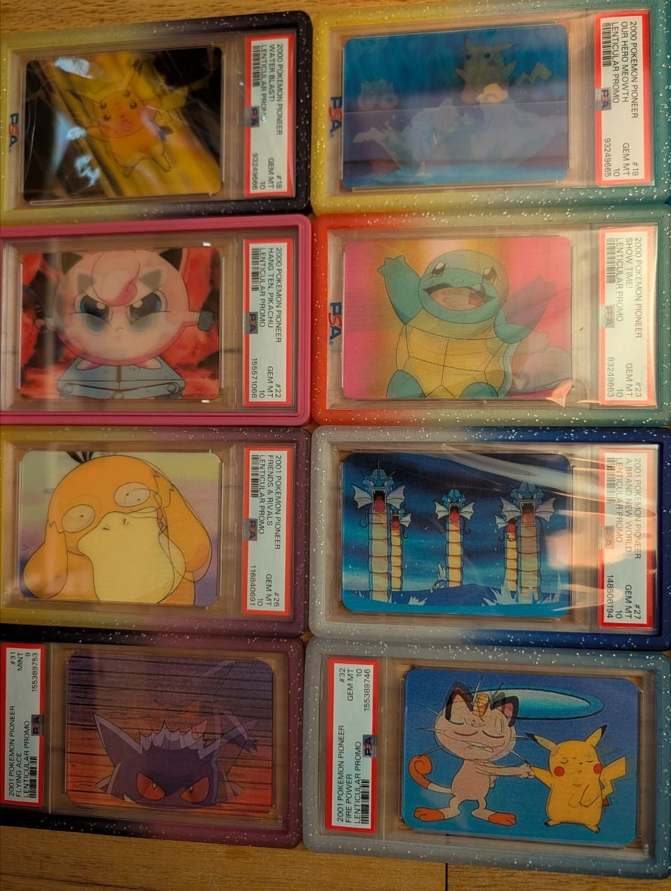 Pokemon Pioneer VIZ VHS Lenticular Promo Complete Set PSA 10 Pikachu Charizard