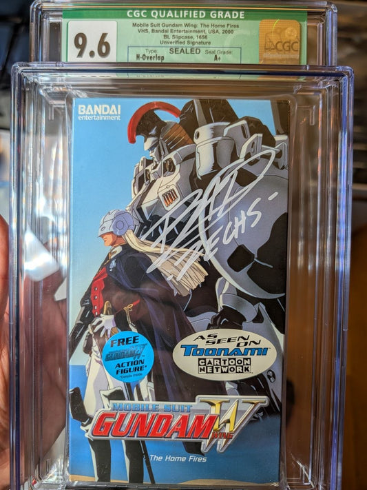 Sealed VHS 9.6 A+ Signed Auto Gundam Gundam Wing Bandai CGC Graded