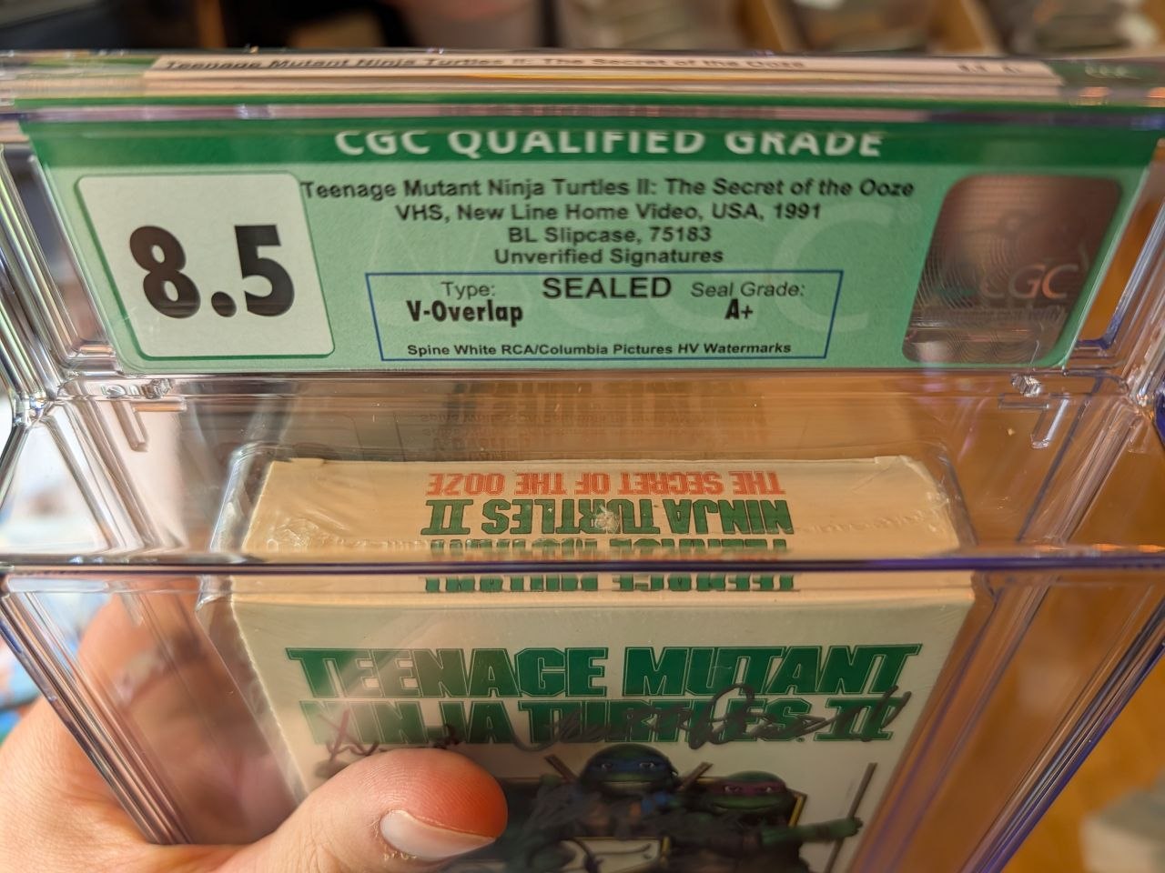 Sealed VHS 8.5 A+ Signed Auto TMNT Ninja Turtles 2 New Line CGC Graded