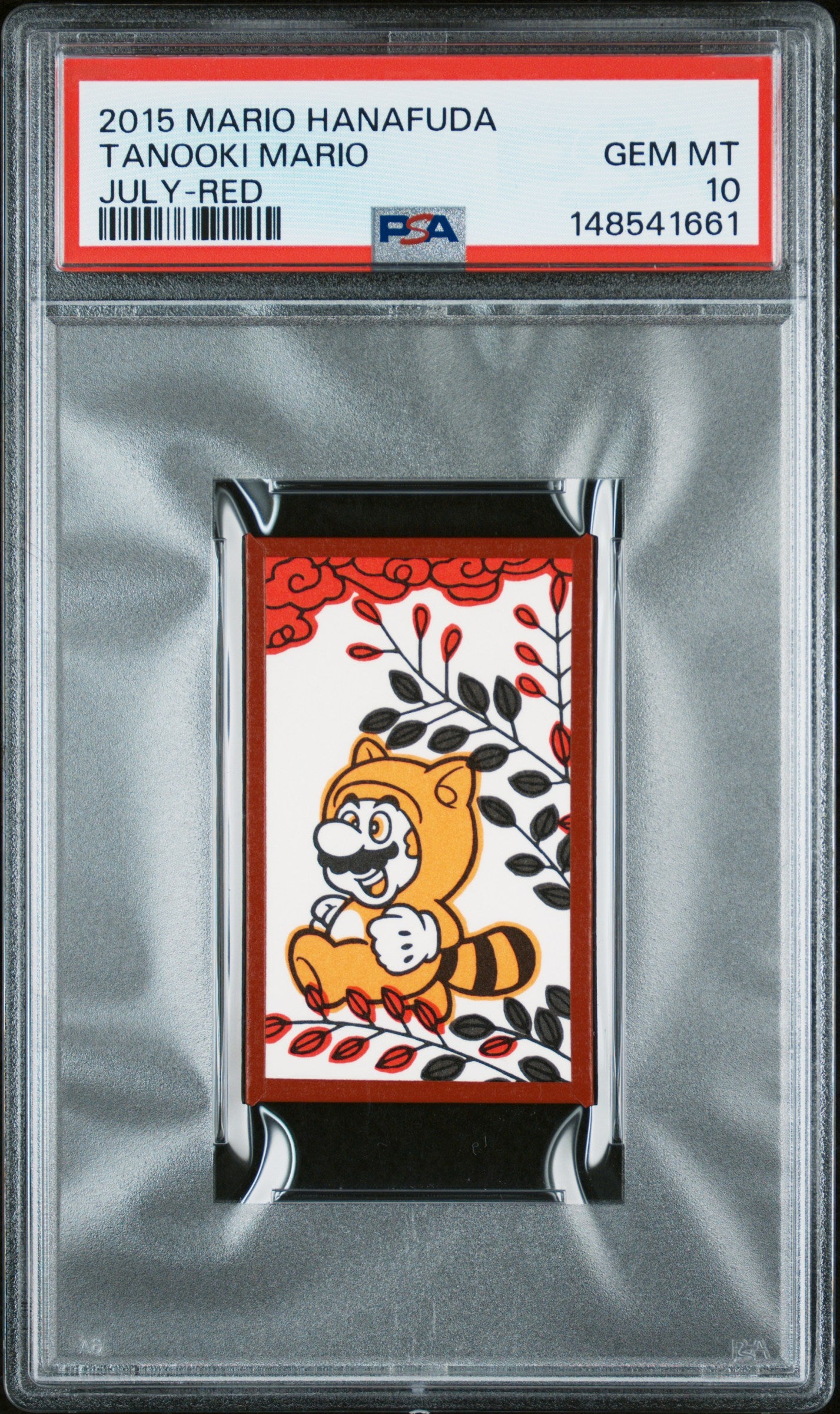 PSA 10 Tanooki Mario # Mario Hanafuda 2015 C61