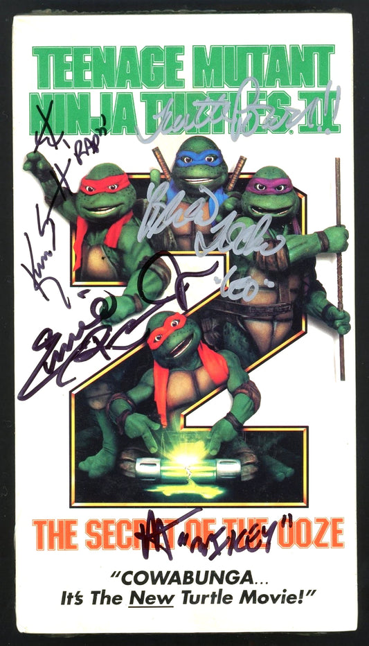 TMNT 2 Ninja Turtles II Cast SEALED VHS Tape Signed Autographed Mint Condition