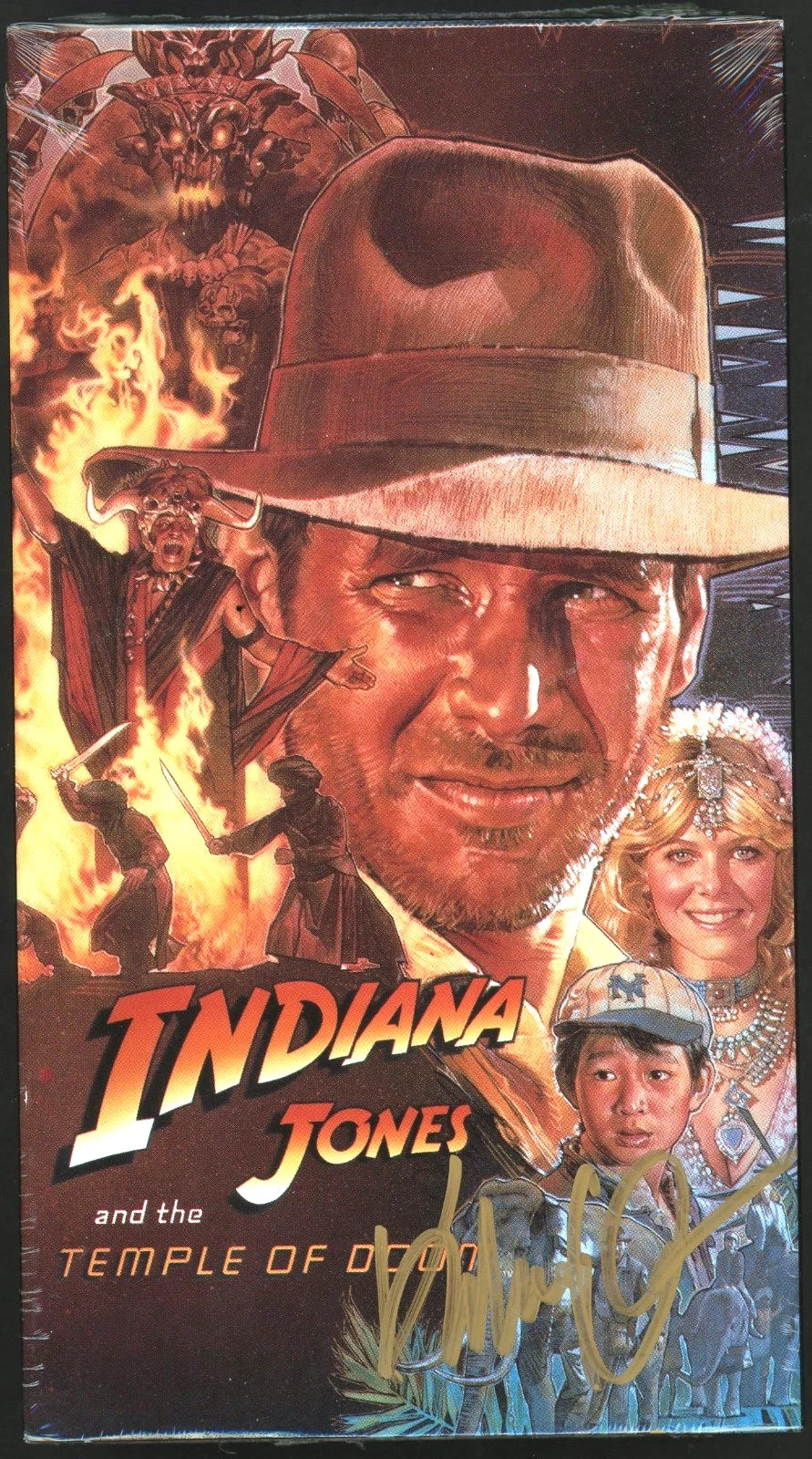 Indiana Jones Temple of Doom Ke Quan SEALED VHS Tape Signed Autographed Mint